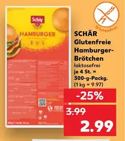 Kaufland DE SCHÄR Glutenfreie Hamburger- Brötchen tilbud