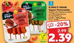 Kaufland DE K-TAKE IT VEGGIE Vegane Flammspieße tilbud