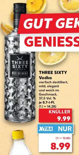 Kaufland DE THREE SIXTY Vodka tilbud