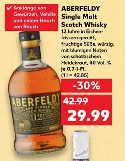 Kaufland DE ABERFELDY Single Malt Scotch Whisky tilbud