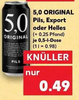 Kaufland DE 5,0 ORIGINAL Pils, Export oder Helles tilbud