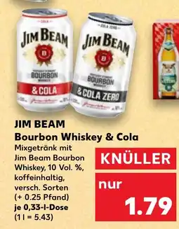 Kaufland DE JIM BEAM Bourbon Whiskey & Cola tilbud