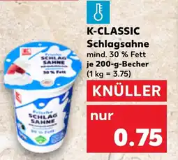 Kaufland DE K-CLASSIC Schlagsahne tilbud