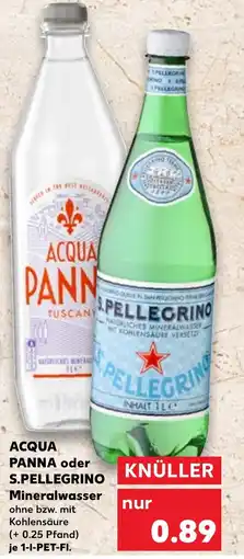 Kaufland DE ACQUA PANNA oder S.PELLEGRINO Mineralwasser tilbud