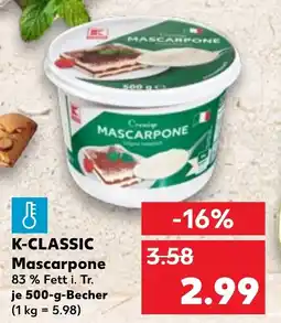 Kaufland DE K-CLASSIC Mascarpone tilbud