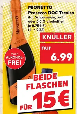 Kaufland DE MIONETTO Prosecco DOC Treviso tilbud