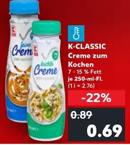 Kaufland DE K-CLASSIC Creme zum Kochen tilbud