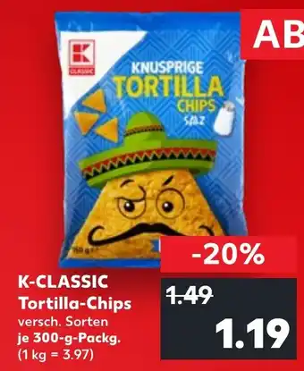 Kaufland DE K-CLASSIC Tortilla-Chips tilbud