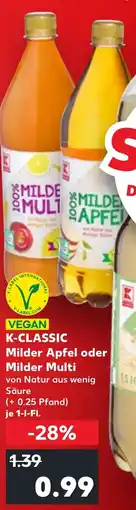 Kaufland DE K-CLASSIC Milder Apfel oder Milder Multi tilbud