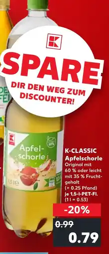 Kaufland DE K-CLASSIC Apfelschorle tilbud