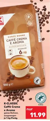 Kaufland DE K-CLASSIC Caffè Crema e Aroma tilbud