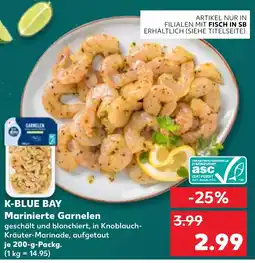 Kaufland DE K-BLUE BAY Marinierte Garnelen tilbud