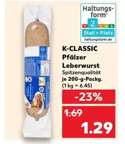 Kaufland DE K-CLASSIC Pfälzer Leberwurst tilbud