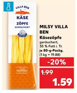 Kaufland DE MILSY VILLA BEN Käsezöpfe tilbud