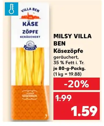 Kaufland DE MILSY VILLA BEN Käsezöpfe tilbud