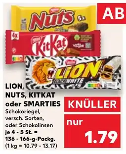 Kaufland DE LION, NUTS, KITKAT oder SMARTIES tilbud