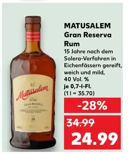 Kaufland DE MATUSALEM Gran Reserva Rum tilbud