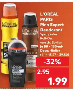 Kaufland DE L'ORÉAL PARIS Men Expert Deodorant tilbud