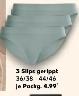 Kaufland DE 3 Slips gerippt tilbud