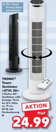 Kaufland DE TRONIC® Tower- Ventilator STVL 50 tilbud