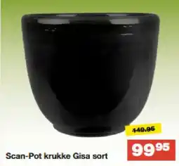 Bauhaus Scan-Pot krukke Gisa sort tilbud