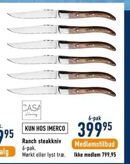 Imerco Ranch steakkniv tilbud