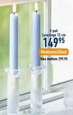 Imerco 2-pak Lysestage 13 cm tilbud