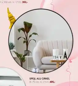 Daells Bolighus SPEJL ALU CIRKEL tilbud