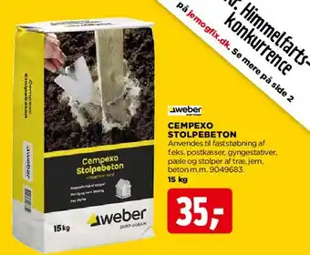 jem & fix Cempexo Stolpebeton tilbud
