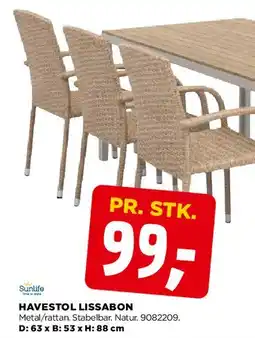jem & fix HAVESTOL LISSABON tilbud