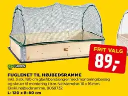 jem & fix Fuglenet til højbedramme tilbud