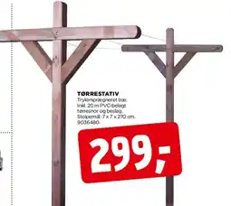 jem & fix Tørrestativ (trykimpregneret træ) tilbud