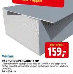 jem & fix Vådrumsgipsplade 13 mm tilbud
