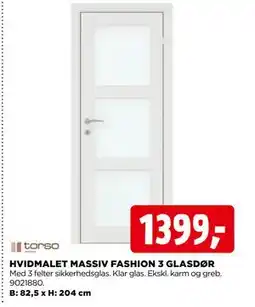 jem & fix HVIDMALET MASSIV FASHION 3 GLASDØR tilbud