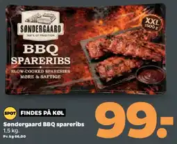 Netto Søndergaard BBQ spareribs 1,5 kg tilbud