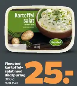 Netto Flensted kartoffelsalat med dild/purløg 800 g tilbud