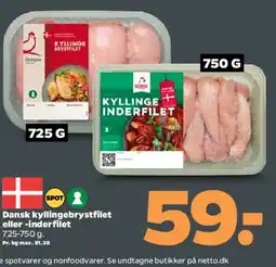 Netto Kyllingebrystfilet eller inderfilet tilbud