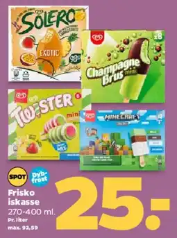 Netto Frisko - assorterede isvarer (Solero, Topster, Champagne Brus, Minecraft) tilbud