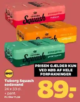 Netto Tuborg Squash sodavand (kasse) tilbud