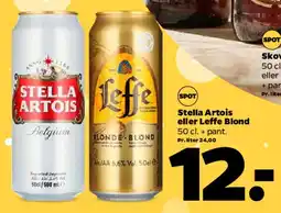 Netto Stella Artois eller Leffe Blond (dåse) tilbud