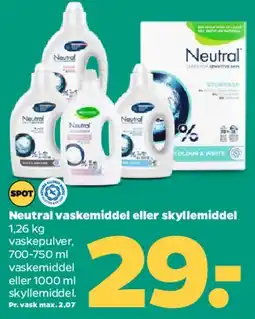 Netto Neutral vaskemiddel / skyllemiddel tilbud