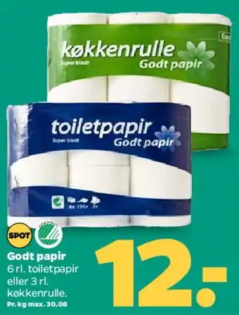 Netto Toiletpapir / køkkenrulle tilbud