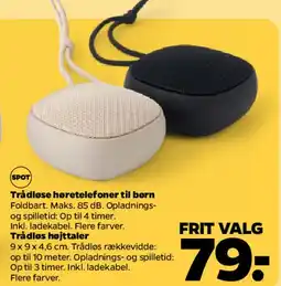 Netto Trådløse høretelefoner / Trådløs højttaler tilbud