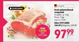 Citti Fersk sydamerikansk rumpsteak tilbud
