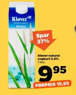 Netto Kløver naturel yoghurt 3,5% tilbud
