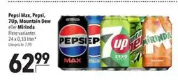 Citti Pepsi Max, Pepsi, 7Up, Mountain Dew eller Mirinda tilbud