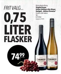 Citti Vingård Krems Grüner Veltliner eller Blauer Zweigelt „Edition Chremisa“ tilbud