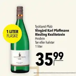 Citti Vingård Karl Pfaffmann Riesling Kvalitetsvin tilbud