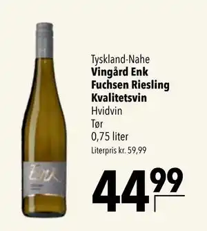 Citti Vingård Enk Fuchsen Riesling Kvalitetsvin tilbud