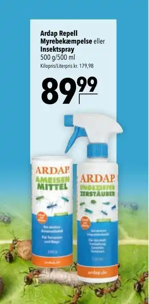 Citti Ardap Repell. Myrebekæmpelse eller Insektspray tilbud